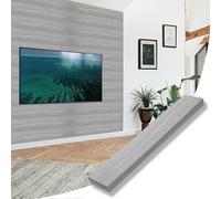 (Grey Board ) Decorative Wall Panels with Wood effect - Polystyrene Ceiling Tiles Cover 2 sqm, Wall Cladding Easy Cut & Install