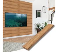 NOVECRAFTO Decorative Wall Panels with Wood Effect - Pack of 12 Polystyrene Ceiling Tiles 39.37" x 6.57" (100cm x 16.7cm) - Covers 2sqm - Lightweight Cladding, Easy to Cut & Install - Oak Board Look