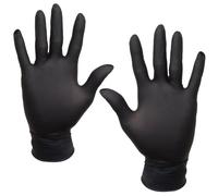 NOVECRAFTO Disposable Nitrile Gloves Small - Pack of 2 Boxes (100 Pcs Each) - Powder Free and Latex Free Black Multipurpose Disposable Gloves - Versatile Use for Cooking, Cleaning, Beauty ect.