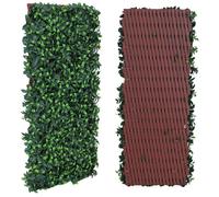 Novecrafto Expanding Trellis With Artificial Leaves - Garden Privacy Screen in Green Novecrafto Green