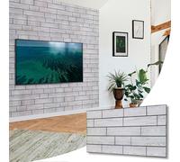 NOVECRAFTO Faux Wood Wall Panels - 14 Sheets Covering 6.45 sqm | 69.44 sqft Moisture Resistant PVC Plastic Cladding - 96 cm x 48cm | 37.79 x 18.89 in - Decorative Grayscale Wood Texture Effect