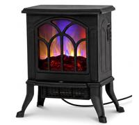 NOVECRAFTO Freestanding Electric Fireplace 1500W LED Flame Effect Heater | Freestanding stove-style electric fire with log effect, low/high heat settings, mechanical thermostat, overheat cut-out