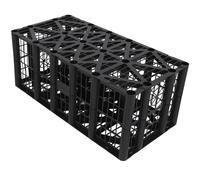 Novecrafto Heavy Duty Soakaway Drainage Crate 192L - Plastic Modular System in Black Novecrafto Black