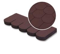 Novecrafto Premium Asphalt Roof Shingles, 25 Pcs Covers 32.2 Sqft - Brown Fish Scales Design 80 X 31.5 Cm Weather Resistant Roofing Felt