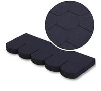 NOVECRAFTO Premium Asphalt Roof Shingles, 25 Pcs, Fish Scales, Graphite | Covers 3 sqm, 80 x 31.5cm pieces, nails included, fibreglass reinforced, UV, fire & weather resistant, heavy-duty, recyclable