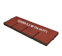 NOVECRAFTO Premium Bitumen Roof Felt Shingles, 20 pcs, 100cm x 34cm, Red | Covers 3.2 sqm, glass fibre reinforced, up to 12 years weather protection, heavy duty, for sheds, gazebos and pitched roofs