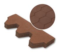 Novecrafto Premium Bitumen Roof Felt Shingles Heavy Duty Hexagonal Asphalt Roof Shingles 80x31.5cm (25 Pcs) in Brown | Size: 80x31.5 cm Novecrafto Brown 80x31.5 cm