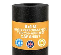 Novecrafto Premium Torch-On Roofing Cap Sheet Roll 8 x 1m - Waterproof, UV-Resist in Dark Grey Novecrafto Dark Grey