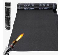 Premium Torch-On Heavy Duty Roofing Felt - Durable Mineral Capsheet - SBS Modified Bitumen Membrane - 26.25 ft (8m) Roll, 3.28 ft (1m) Wide, 8lbs/ft² (3,62kg /m²) Weight, Black