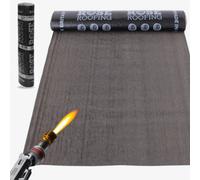 Novecrafto Premium Torch-On Heavy Duty Roofing Felt, Sanded Capsheet Underlay- Sbs Modified Bitumen Membrane 8M Roll X 1M Wide Black