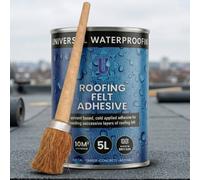 Novecrafto Roof Felt Adhesive 5L 10M² Coverage - Water-Resistant Bitumen Roofing Felt Adhesive For Shed Garage Flat Roof Repair