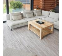 NOVECRAFTO Self Adhesive Floor Planks, 30 Pack, Slatewood Flow Effect Vinyl | Peel and stick floor planks, waterproof, wear-resistant vinyl flooring, 91.4x15.2cm, 4.17 m² coverage, kitchen & living areas