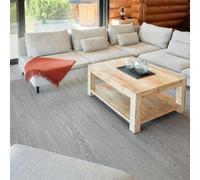 NOVECRAFTO Self Adhesive Floor Planks, 36 Pack, Grey Oak Wood Effect, Vinyl | Peel and stick floor planks, waterproof, wear-resistant vinyl flooring, 91.4x15.2cm, 5 m² coverage, kitchen & living areas