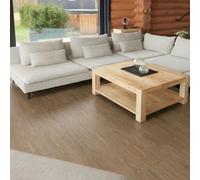 NOVECRAFTO Self Adhesive Floor Planks, Pack of 36, Beige Grey Wood Effect | Peel and stick floor planks, waterproof, wear-resistant vinyl flooring, 91.4x15.2cm, 5 m² coverage, kitchen & living areas