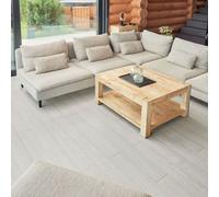 Novecrafto Self Adhesive Floor Planks Pack of 36 Planks Peel & Stick Vinyl Flooring (91.4x15.2cm) in Off-White | Size: 91.4x15.2 cm Novecrafto Off-White 91.4x15.2 cm