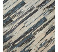 Self Adhesive Floor Planks - 7 Pack Cover 10.47 sq ft / 0.97 sqm - Vinyl Flooring Set - Peel and Stick Tiles - 36x5.98 in (91.4x15.2cm) - Bathroom Floor Tiles - Distressed Grey Stormwave Timber Design