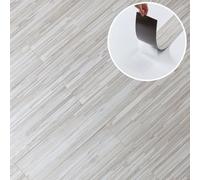 Peel and Stick Floor Planks - 7 Pack Cover 10.47 sq ft / 0.97 sqm- Grey Vinyl Flooring Set - Self Adhesive Floor Tile - 36x5.98 in (91.4x15.2cm) - Stick On Vinyl Floor Tiles - Slatewood Flow Effect
