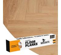 NOVECRAFTO Self Adhesive Floor Planks, Pack of 20, Beige Wood Effect, 1.5mm | Peel and stick floor planks, waterproof, wear-resistant vinyl flooring, 91.4x15.2cm, 2.78 m² coverage, kitchen & living areas