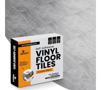 NOVECRAFTO Self Adhesive Vinyl Floor Tiles, Grey-White Marble, Pack of 60 | Peel and stick floor tiles, 30.5x30.5cm, 5.57 m² coverage, vinyl flooring for kitchens, bathrooms & living rooms, indoor use
