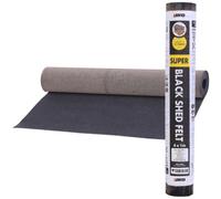 Novecrafto Standard Grade Black Mineral Roof Felt (8M X 1M) - Durable, Weatherproof Roof Covering - Shed Roofing Felt