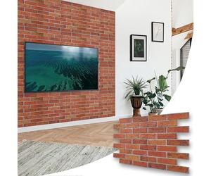 NOVECRAFTO Vintage Rustic Effect 3D Wall Panels - 18 Sheets Covering 8.29 sqm (89.28 sqft) Decorative PVC Plastic Cladding Panel Size 37.79 x 18.89 in (96 x 48 cm) - Vintage Rustic Brick Pattern