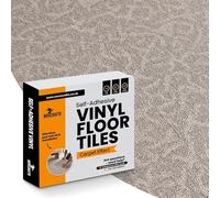 NOVECRAFTO Vinyl Floor Tiles Self-Adhesive - 30 Pack, 45 x 45cm (6.27m² Coverage) Carpet Effect Peel & Stick Floor Tiles - Easy to Clean Durable Vinyl Flooring for Kitchen, Living Room & Office