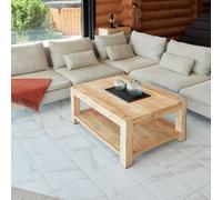 Square Self Adhesive Vinyl Floor Tiles - 34 Pack / 76.42 ft² (7.1m²) Peel and Stick Floor Tiles Size 18”x18” (45.72x45.72 cm) Waterproof Kitchen White Marble Vinyl Flooring