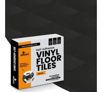 Novecrafto Vinyl Floor Tiles Self Adhesive - 40 Pcs Pack Covers 3.72M² Peel And Stick Floor Tiles, Black Checkerboard Vinyl Flooring