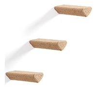 NOVECRAFTO Wall Mounted Cat Post Steps - Set of 4 Pcs - Triangle Sisal Rope Step 3.9’’x9.44’’ (10x24 cm) - Brown Climbing Cats Furniture with Ropes for Scratching - Durable & Easy to Install Cat Steps