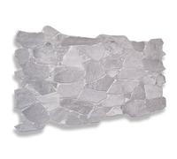 NOVECRAFTO Wild Stone Effect 3D Wall Panels - 37.79x18.89 in (96x48cm) - 14 Sheets Covering 69.44 sqft (6.45 sqm) - Decorative Wall Cladding for Bedroom, Office, Kitchen in Grey Wild Stone Design