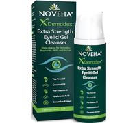 NOVEHA Demodex Extra Strength Eyelid Gel Cleanser - for Demodex, MGD and Dry Eye with Pro-Vitamin B5, Tea Tree Oil, and Hyaluronic Acid - Gentle Cleansing, Soothes Itchy Eyelid - 50mL