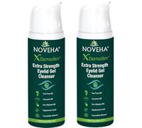 NOVEHA Demodex Extra Strength Eyelid Gel Cleanser - for Demodex, MGD and Dry Eye with Pro-Vitamin B5, Tea Tree Oil, and Hyaluronic Acid - Gentle Cleansing, Soothes Itchy Eyelid - 50mL (2 Pack)