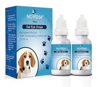NOVEHA Pet Gel Drops with 0.3% Hyaluronan | Long-Lasting Moisturising Gel for Dogs & Cats | Helps Maintain Eyelid Surface Hydration & Comfort | Preservative-Free Formula | 2 x 10mL