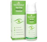 NOVEHA Tea Tree Eyelid Gel Cleanser - Plant-Based Daily Cleanser with Cucumber, Pro-Vitamin B5 & Hyaluronic Acid - Refreshing Eye Area Wash - 50mL