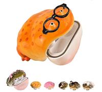 Novel Frog Handmade for Airpod Case, Ugly Frog Wireless Earphone Protector Case for AirPod 4 for AirPods Pro 2 3, Creative Animals Soft Anti-Scratch Protectors,Unique Gifts (Orange C,for airpod 4)