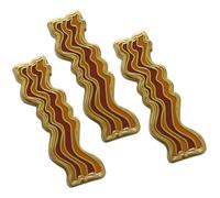 Novel Merk Eggs or Bacon - Breakfast Lapel Pin, Hat Pin & Tie Tack Set - with Clutch Back, M, Metal, no gemstone