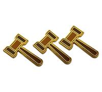 Novel Merk Lawyer & Judge - Icons Lapel Pin, Hat Pin & Tie Tack Set - with Clutch Back, M, Metal, no gemstonen