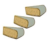 Novel Merk Swiss, Brie, & Other - Cheese Lapel Pin, Hat Pin & Tie Tack Set - with Clutch Back, M, Metal, no gemstone