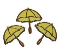 Novel Merk Umbrella & Spring Season Lapel Pin, Hat Pin & Tie Tack Set with Clutch Back, 1.2", Metal, no gemstone