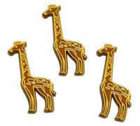 Novel Merk Woodland & Safari Animal - Fox, Giraffe & Other Wildlife Lapel Pin, Hat Pin & Tie Tack Set - with Clutch Back, S, Metal, no gemstone