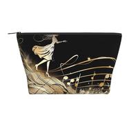 Novel Music Note Print Makeup Bag Travel Cosmetic Bag Large Capacity Makeup Organizer Case Portable Makeup Pouch for Washing, Bedroom Storage