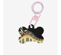Novel Music Note Printing 1 Pc Dog Bone Shape Id Tags Double Sided with Key Ring Craft for Pets