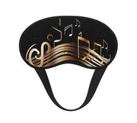 Novel Music Note Sleep Mask for Women Men Soft Travel Eye Mask with Adjustable Straps Sleeping Eye Shade Cover for Travel Yoga Nap Sleeping