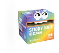 Novel Transparent Notes, Pull Out Distribution Box Notes, 105 Sheets of Colorful Self-Adhesive Notepad Quick-Drying Multi-Color Note Paper for Annotations, Reading, Office, School