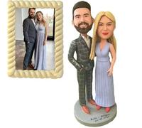 Novela Custom Couple Bobbleheads Figures Personalized, Full Body Handmade Customized Bobble Head Figurine Doll Sculpture Statue from Picture, 2 Person, High Similarity