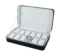 NovelBee 12 Slots Watch Boxes for Men,Zip Watch Display Case for Storage | 12 Slot Watch Case,Watch Display,Zip Watch Case,Portable,Watch Storage Boxes for Watch Jewelry Storage,with Removable Pillow