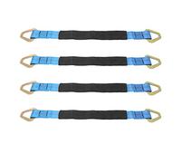 NovelBee 4 Pack of 24 x 2" Axle Strap with Protective Sleeve and D-Ring for Securing Car Transport (Blue)
