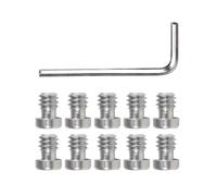 NovelGoal 1/4'' Camera Quick Release Screw, Stainless Steel Tripod Screw Adapter Hexagon Socket Head Bolt for SLR Micro-Single Camera Cage Quick Release Plate (1/4-20 * 6.5mm*10)