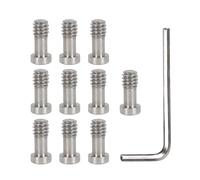 NovelGoal 1/4'' Camera Quick Release Screw, Stainless Steel Tripod Screw Adapter Hexagon Socket Head Bolt for SLR Micro-Single Camera Cage Quick Release Plate (1/4-20 * 13mm*10)