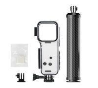 NovelGoal 50M Waterproof Diving Case for Pocket 4, Underwater Protective Housing with Cold Shoe Mount, Dual Slot Base & Buoyancy Handle, Anti-Fog Lens for Snorkeling Diving (with Buoyancy Handle)